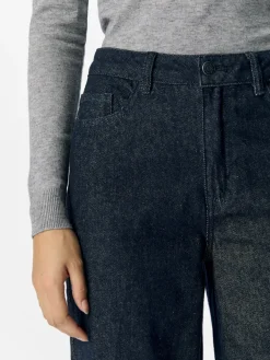 Object Jeans*OBJSAVA CRYSTAL MW WIDE ANKLE JEANS 136 Dark Blue Denim