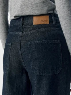 Object Jeans*OBJSAVA CRYSTAL MW WIDE ANKLE JEANS 136 Dark Blue Denim