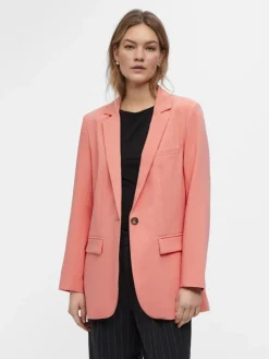 Object Jacken*OBJSIGRID L/S BLAZER NOOS georgia peach