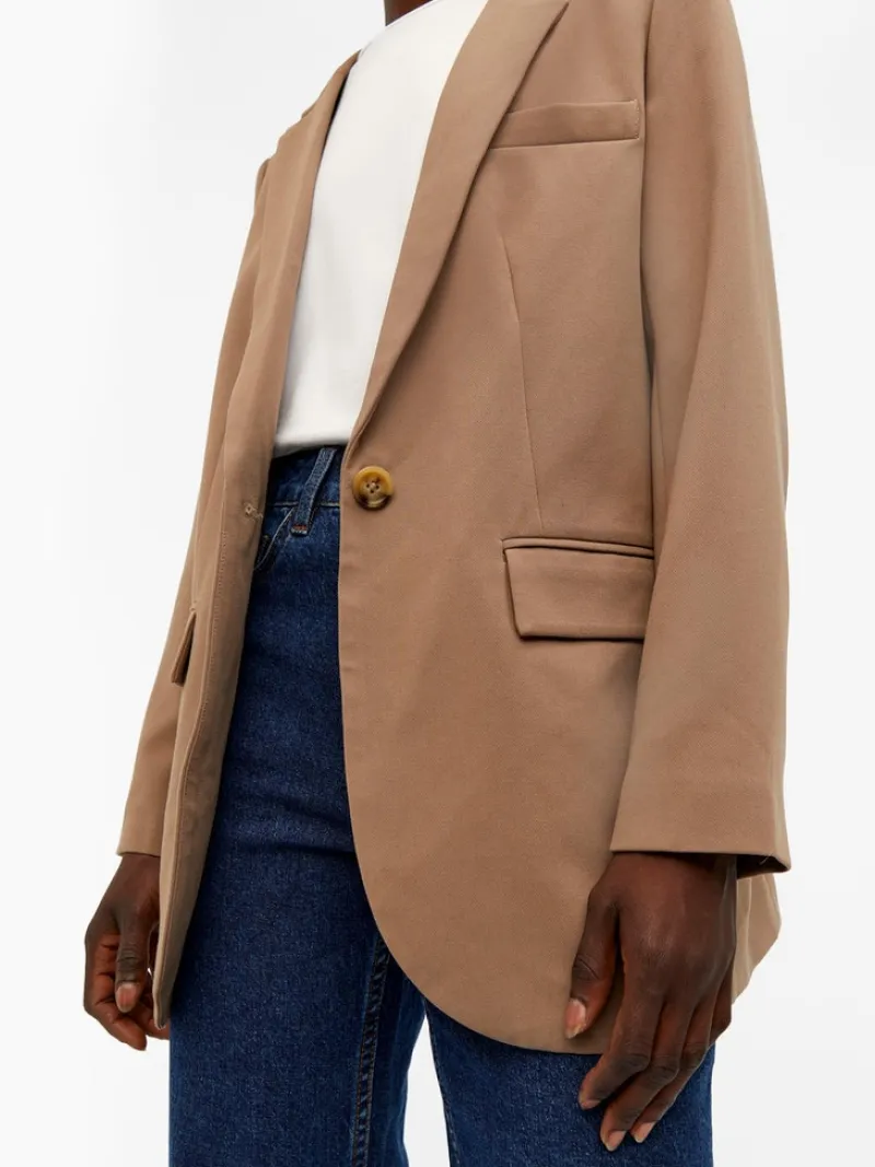 Object Jacken*OBJSIGRID L/S BLAZER NOOS Fossil