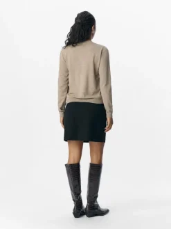 Object Pullover & Sweatshirts*OBJTHESS L/S SHORT CARDIGAN NOOS desert taupe
