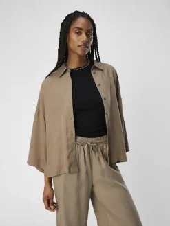 Object Blusen*OBJTILDA BOXY SHIRT NOOS Fossil