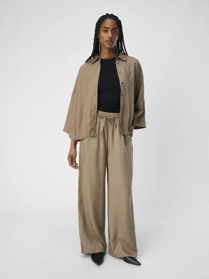 Object Blusen*OBJTILDA BOXY SHIRT NOOS Fossil