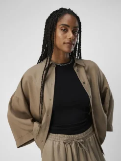 Object Blusen*OBJTILDA BOXY SHIRT NOOS Fossil