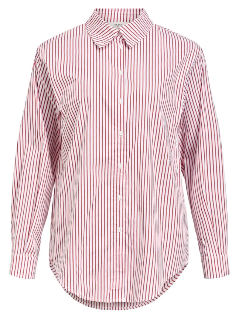 Object Blusen*OBJTUTTA LO L/S SHIRT NOOS white3