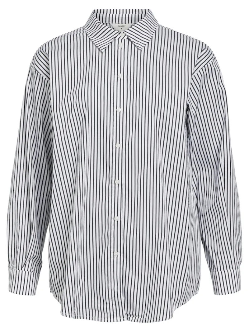 Object Blusen*OBJTUTTA LO L/S SHIRT NOOS white1