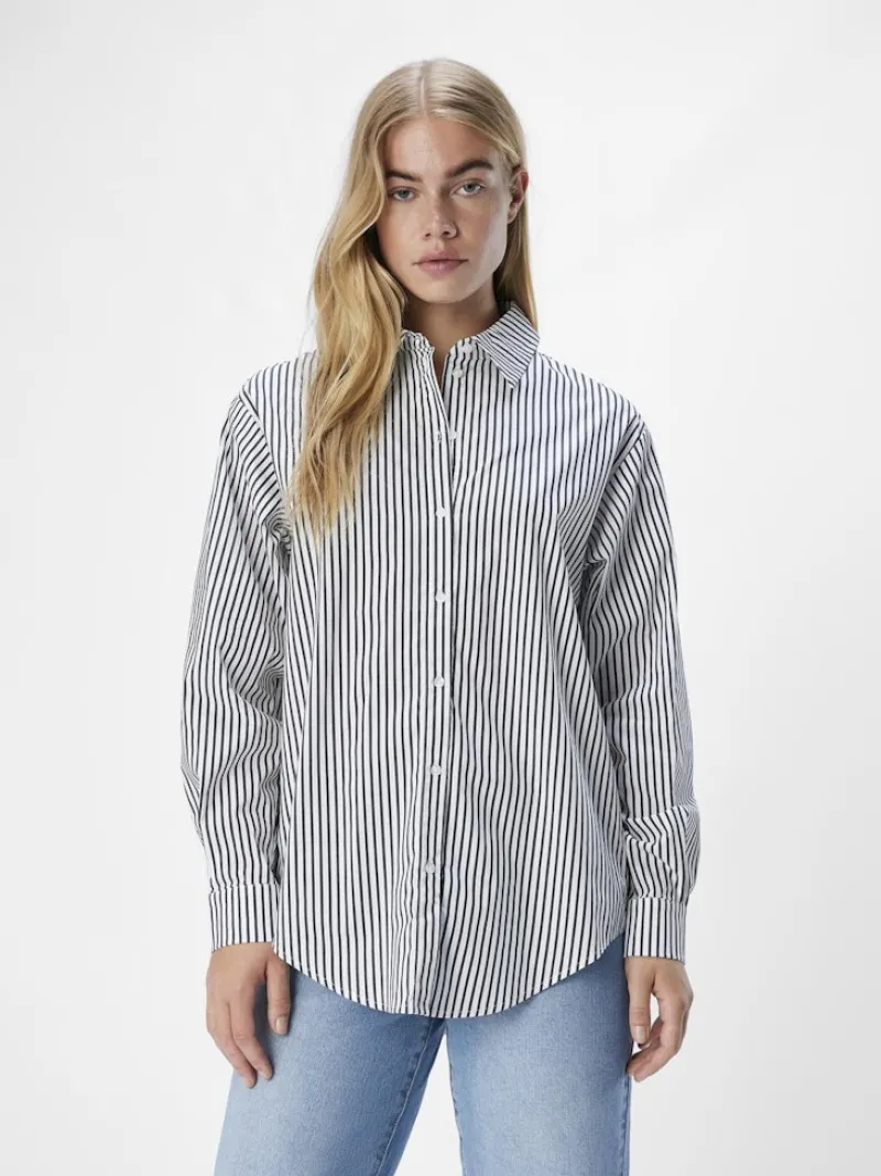 Object Blusen*OBJTUTTA LO L/S SHIRT NOOS white1