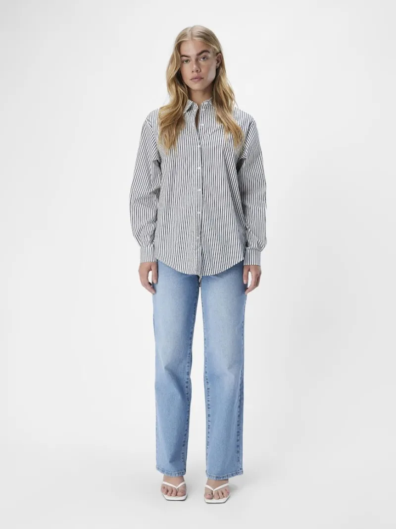 Object Blusen*OBJTUTTA LO L/S SHIRT NOOS white1