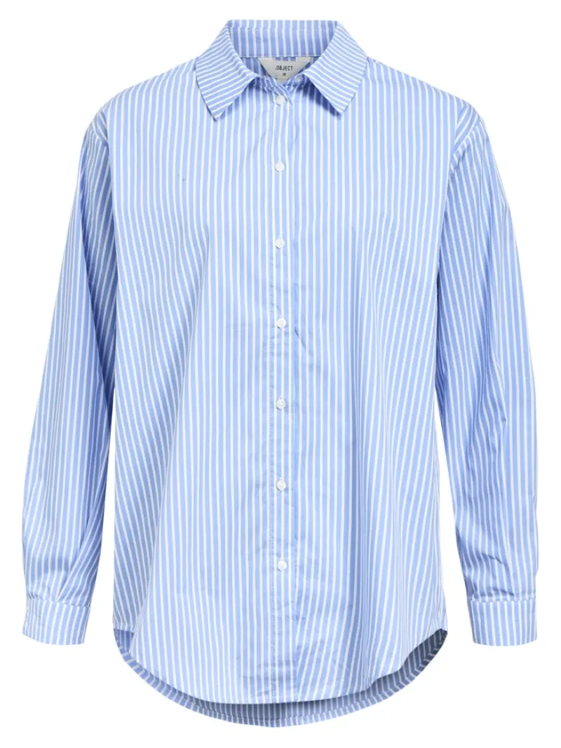 Object Blusen*OBJTUTTA LO L/S SHIRT NOOS cornflower blue