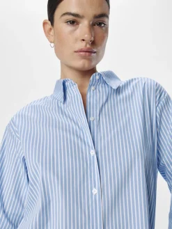 Object Blusen*OBJTUTTA LO L/S SHIRT NOOS cornflower blue