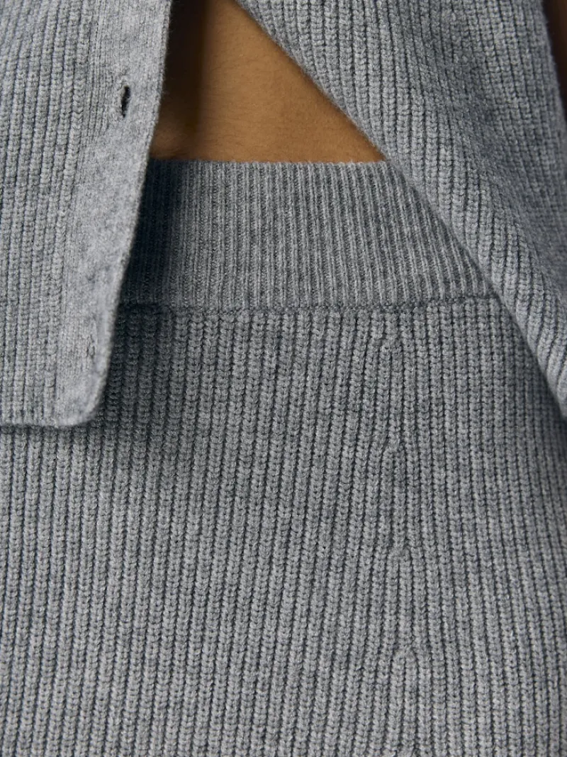 Object Röcke*OBJVIOLA MW RE SHORT KNIT SKIRT NOOS Medium Grey Melange