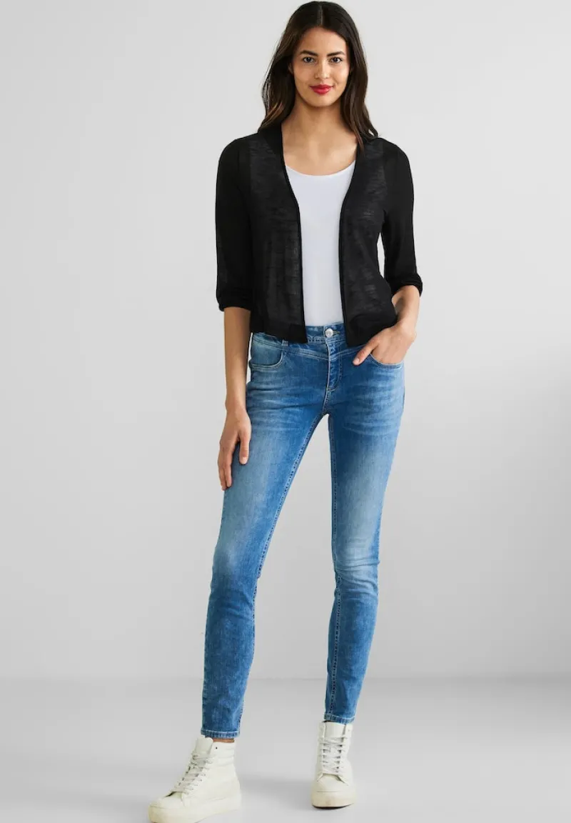 Street One Shirts*Offene Shirtjacke Black