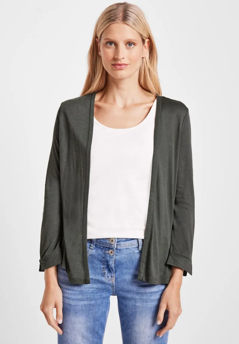 Cecil Shirts*Offene Shirtjacke easy khaki