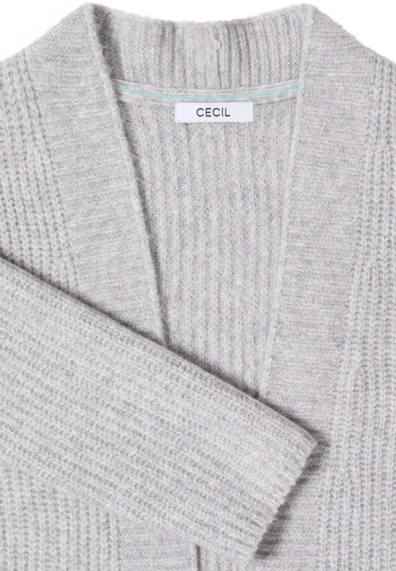 Cecil Pullover & Sweatshirts*Offener Cosy Cardigan luna grey melange
