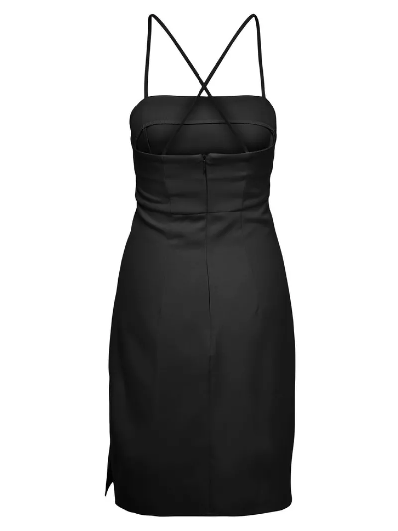 Only Kleider*ONLABBA STRAP SLIM SLIT DRESS CC TLR Black