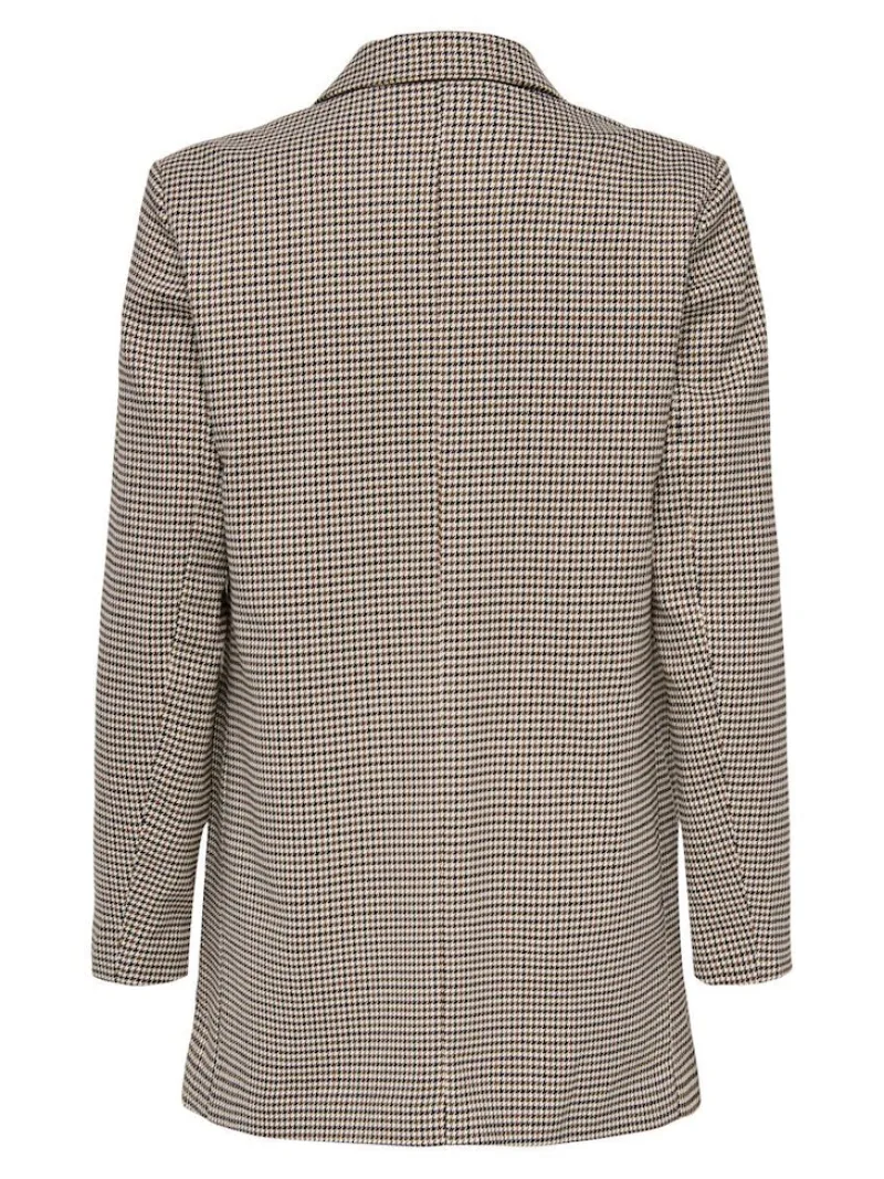 Only Jacken*ONLADISON L/S CHECK BLAZER TLR OS NOOS white sand