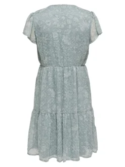 Only Kleider*ONLAIDA ELISA LIFE DOBBY DRESS WVN fog green