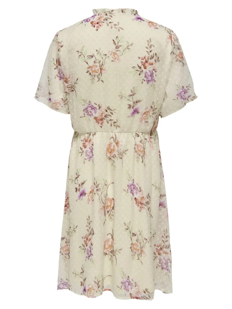 Only Kleider*ONLAIDA ELISA SS DRESS LIFE WVN cannoli cream