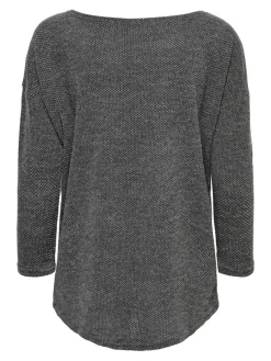 Only Shirts*ONLALBA 3/4 TOP JRS NOOS Dark Grey Melange