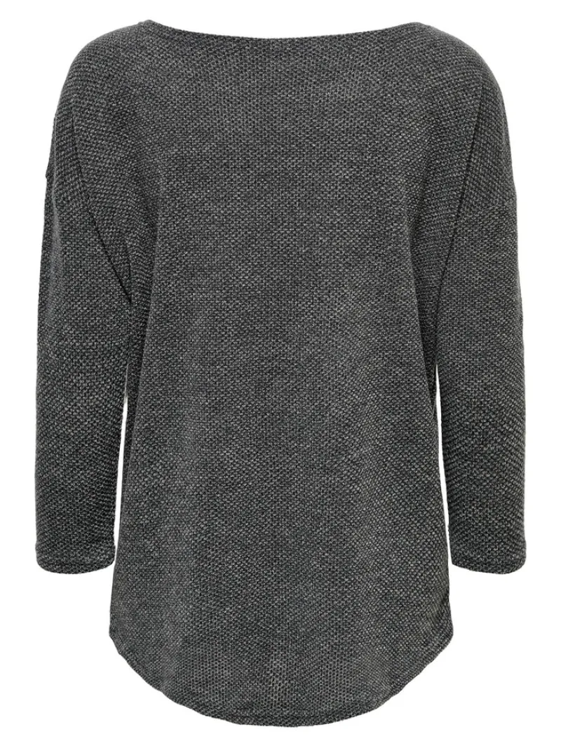 Only Shirts*ONLALBA 3/4 TOP JRS NOOS Dark Grey Melange