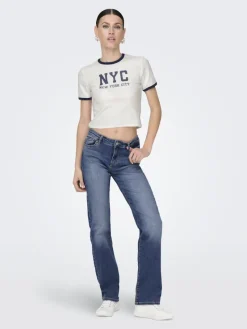 Only Jeans*ONLALICIA REG STRT DNM DOT879 NOOS Medium Blue Denim