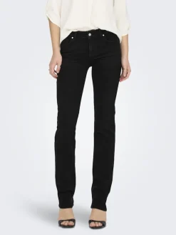 Only Jeans*ONLALICIA REG STRT DNM DOT297 NOOS Washed Black
