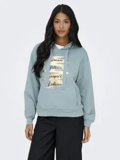 Only Pullover & Sweatshirts*ONLALINA L/S PRINT HOOD SWT arona