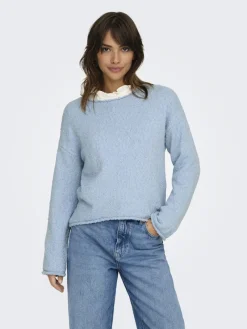 Only Pullover & Sweatshirts*ONLALVILDA LS O-NECK CC KNT soft chambray