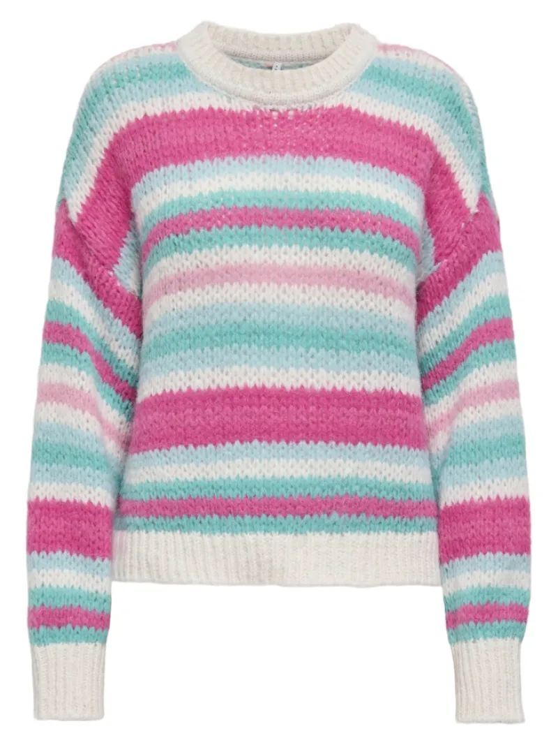 Only Pullover & Sweatshirts*ONLALYSSA LIFE LS STRIPE O-NECK CC KNT birch