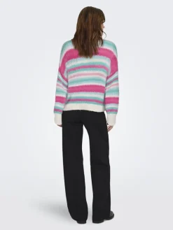 Only Pullover & Sweatshirts*ONLALYSSA LIFE LS STRIPE O-NECK CC KNT birch