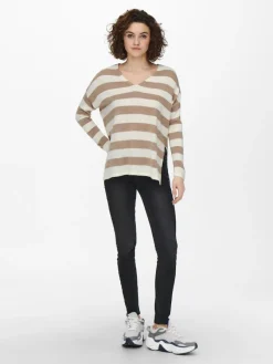 Only Pullover & Sweatshirts*ONLAMALIA L/S V-NECK PULLOVER CC KNT cloud dancer1