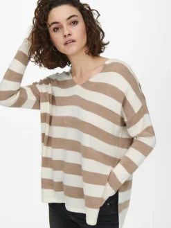 Only Pullover & Sweatshirts*ONLAMALIA L/S V-NECK PULLOVER CC KNT cloud dancer1