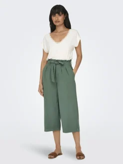 Only Hosen*ONLAMINTA-ARIS LIFE HW PB CULOT WVN dark forest