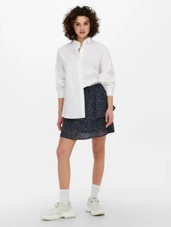 Only Röcke*ONLANN STAR LAYER SMOCK SKIRT PTM Night Sky-DOT W. MACADAMIA