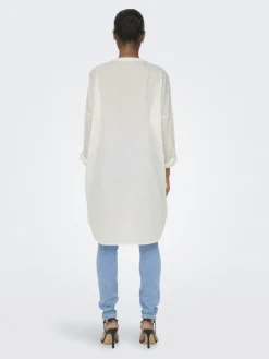 Only Blusen*ONLAPELDOORN SOLID V-NECK L/S SHIRT NOOS Cloud Dancer