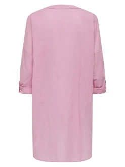 Only Blusen*ONLAPELDOORN SOLID V-NECK L/S SHIRT NOOS begonia pink