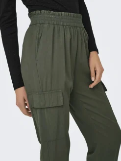 Only Hosen*ONLARIS LIFE HW PB CARGO PANT CC WVN kambaba