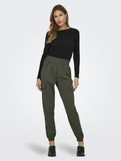 Only Hosen*ONLARIS LIFE HW PB CARGO PANT CC WVN kambaba