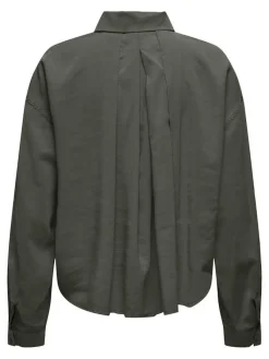 Only Blusen*ONLARIS LIFE LS PLEAT SHIRT WVN kambaba