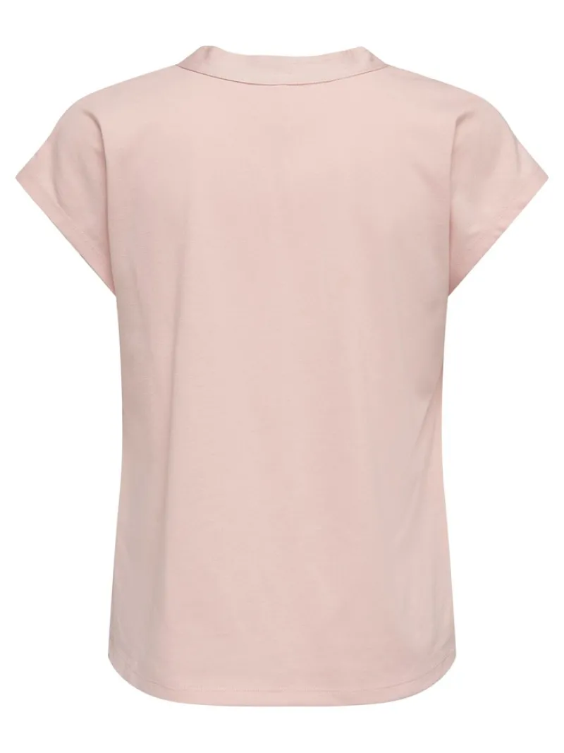 Only Blusen*ONLASENTA S/S PLACKET MIX TOP JRS Rose Smoke