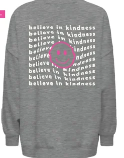 Only Pullover & Sweatshirts*ONLASHLEY L/S OVERSIZE PRINT CS SWT medium grey melange2