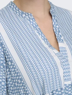 Only Kleider*ONLATHENA LIFE 3/4 SHORT DRESS WVN NOOS coronet blue