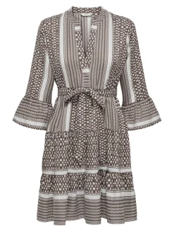 Only Kleider*ONLATHENA LIFE 3/4 SHORT DRESS WVN NOOS rose brown