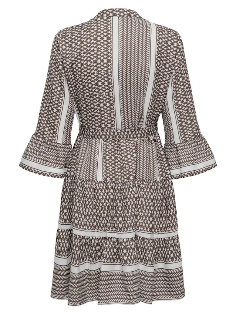 Only Kleider*ONLATHENA LIFE 3/4 SHORT DRESS WVN NOOS rose brown