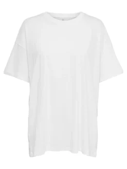 Only Shirts*ONLAYA LIFE S/S OVERSIZED TOP JRS white