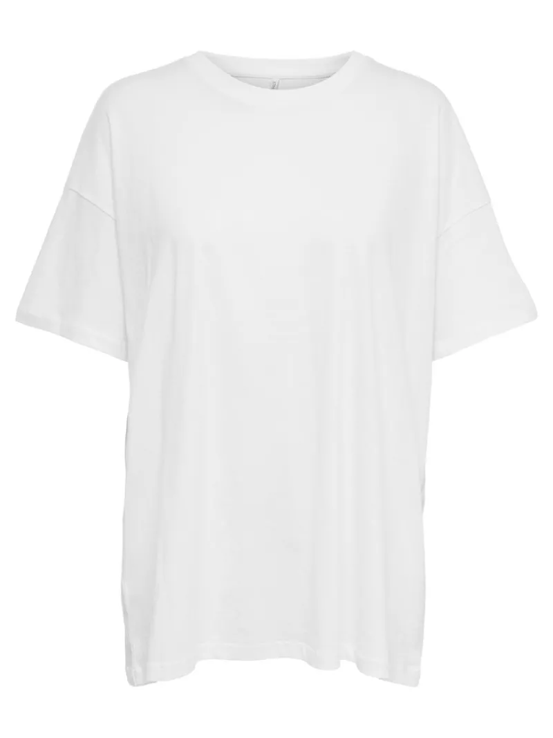 Only Shirts*ONLAYA LIFE S/S OVERSIZED TOP JRS white