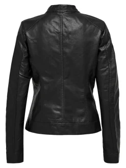 Only Jacken*ONLBANDIT FAUX LEATHER BIKER OTW NOOS Black
