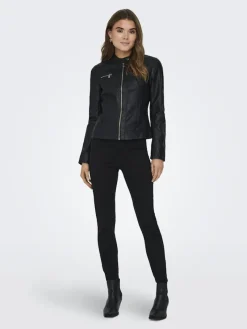 Only Jacken*ONLBANDIT FAUX LEATHER BIKER OTW NOOS Black