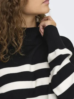 Only Pullover & Sweatshirts*ONLBARIA LS HIGHNECK CC KNT Black