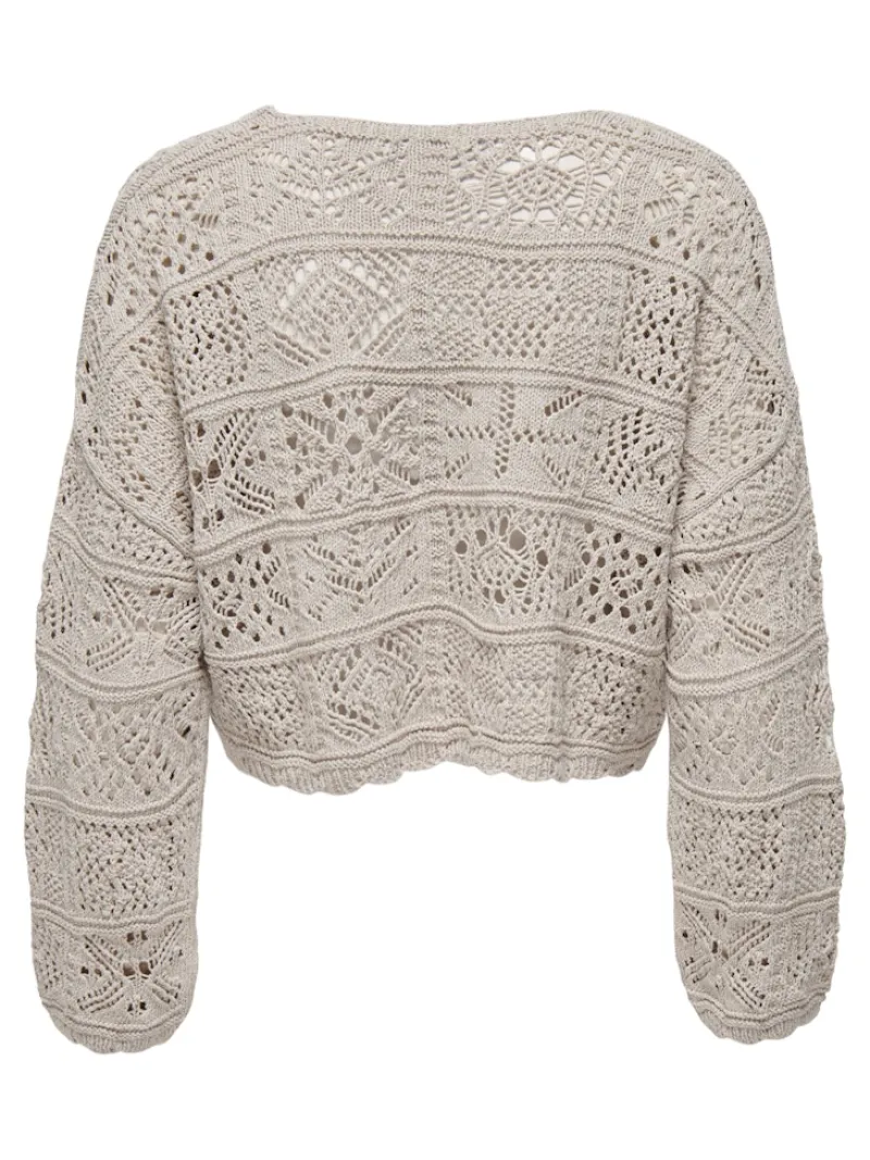 Only Pullover & Sweatshirts*ONLBEACH LIFE 7/8 TIE CARDIGAN KNT NOOS pumice stone